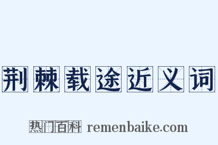 荆棘载途近义词是什么意思的图片